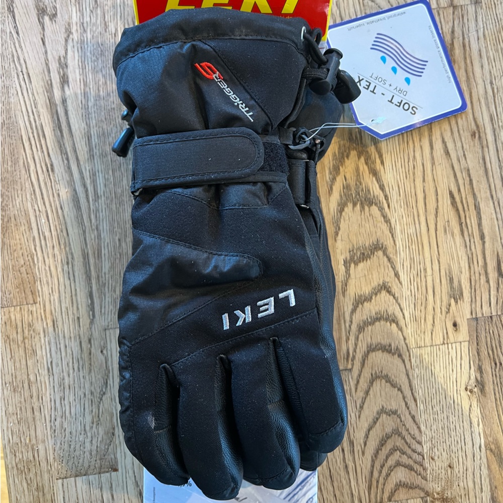 Leki youth leather and goretex ski-glove size 8